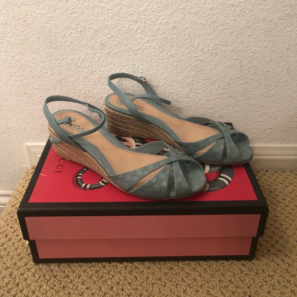 Brand new Gucci guccisema espadrille wedge